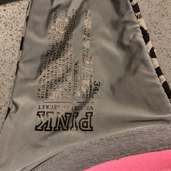 Two 34C VS bras - leopard push up, blue demi - Picture 3 of 6